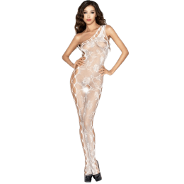 PASSION - WOMAN BS036 WHITE BODYSTOCKING ONE SIZE